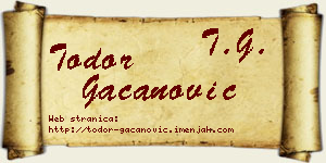 Todor Gačanović vizit kartica